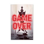 GAME OVER – Neon Motivational Art